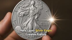 Nationwide Frenzy: Rare Silver Eagle with Laser Engraving Sparks Chaos Among Coin Collectors